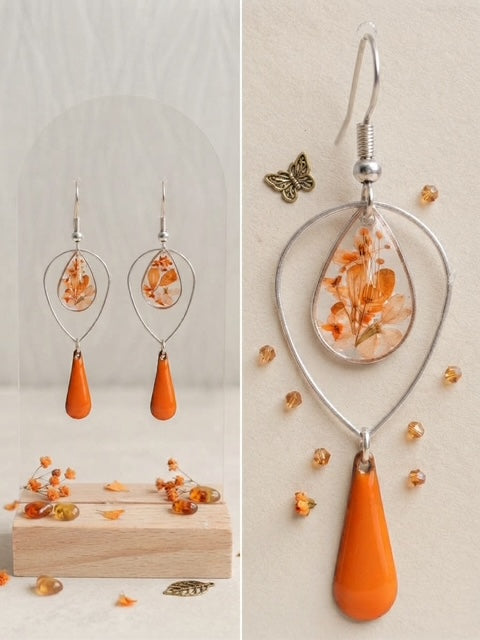 Boucles d'oreilles pendantes « Harmonie d'Automne »